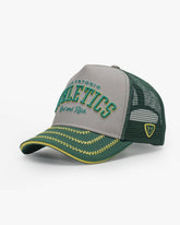 Athletics Green Trucker Cap front view