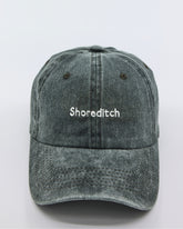 front view of Shoreditch Dark Green Washed Cap