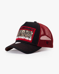 Old Money Black Trucker Cap front view