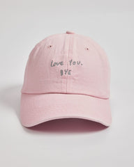 Love You Bye Light Pink Washed Cap