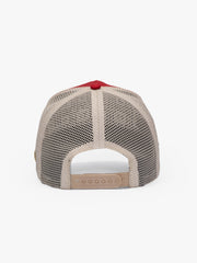 Back view of Actor Red Trucker Hat