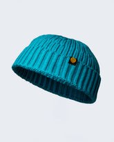 Aqua Blue Fisherman Beanie