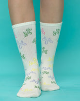 front view of balloon dog socks