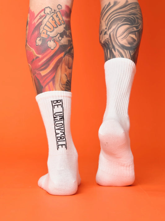 back view of be unlovable socks