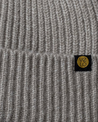 Close view of Beige Lux Beanie