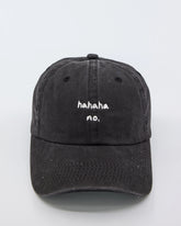 Black Hahaha No Washed Cap