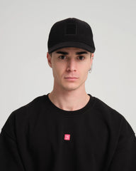 Black Trucker Cap With Free Patch