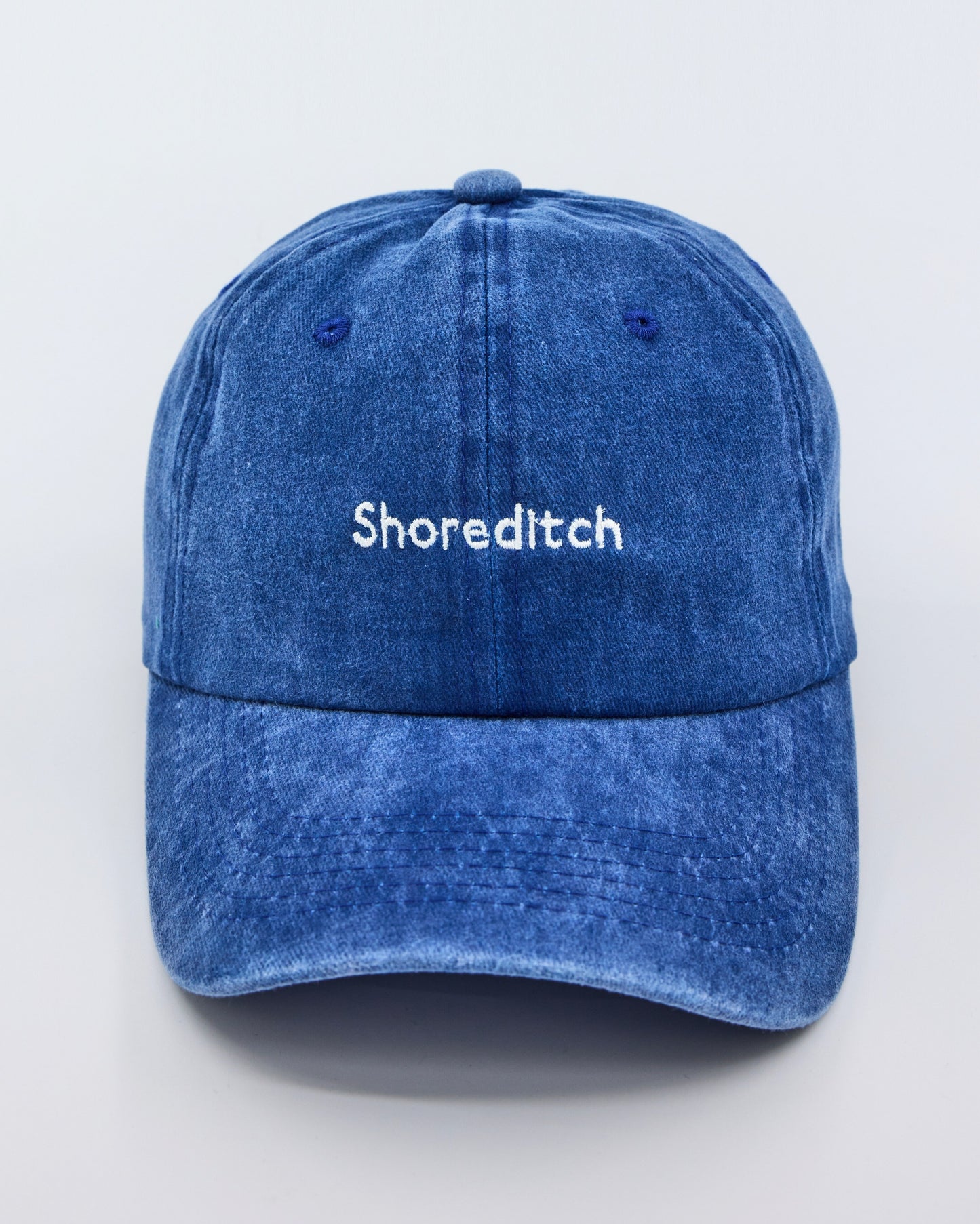 front view of Shoreditch Blue Washed Cap