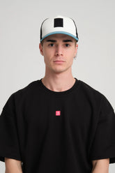 Blue Trucker Cap With Free Patch