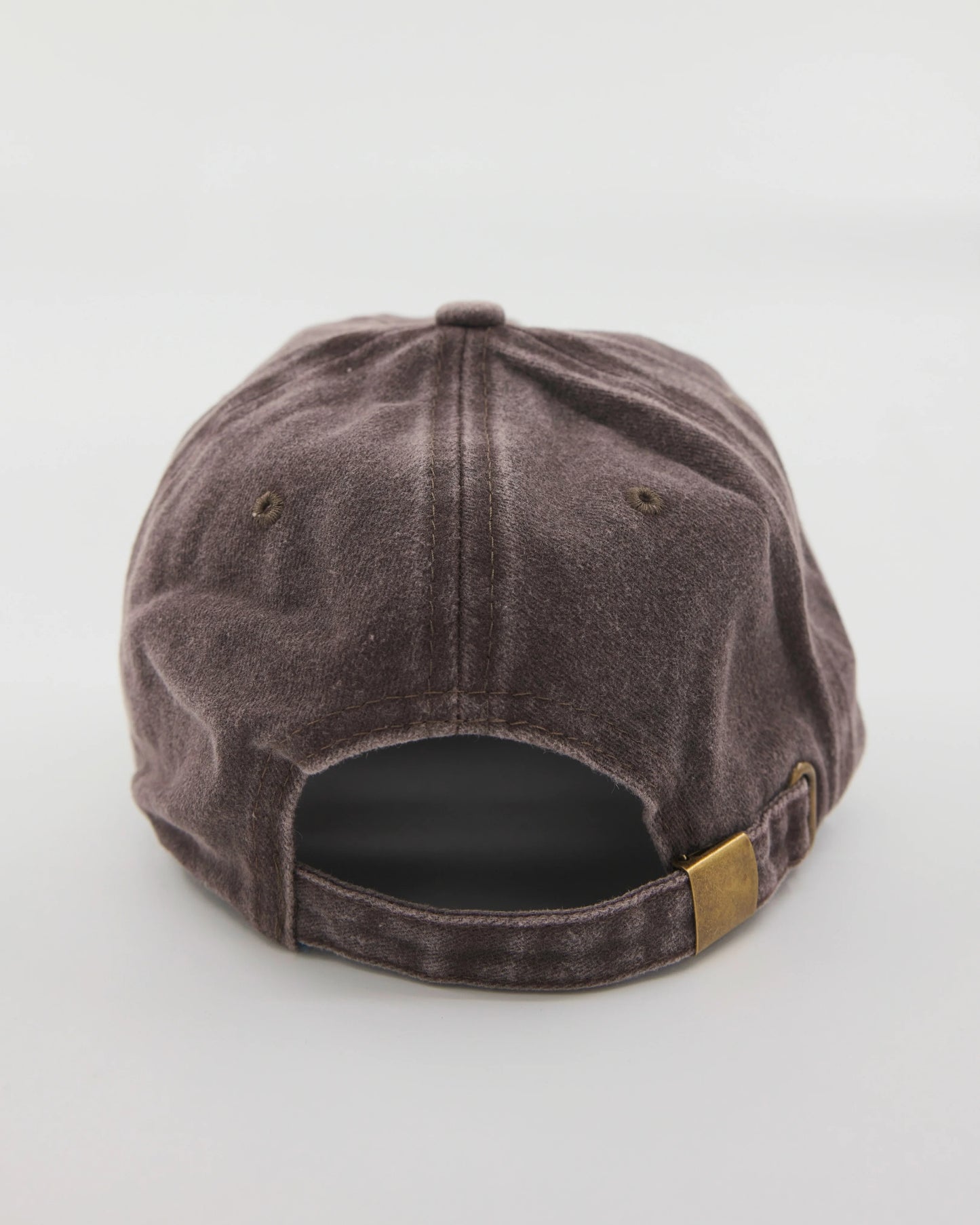 back view of Cute But Psycho Brown Washed Cap