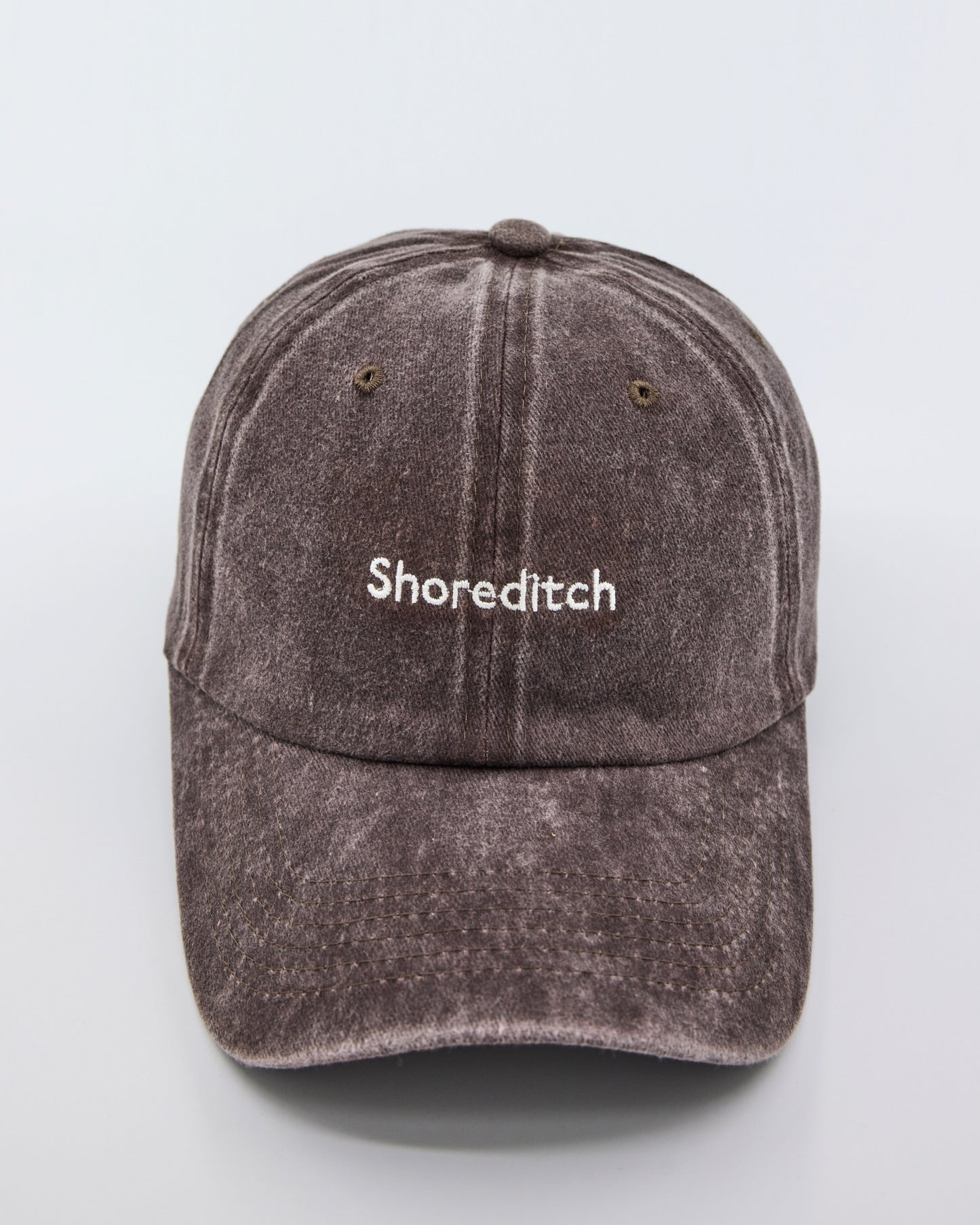 front view of Shoreditch Brown Washed Cap