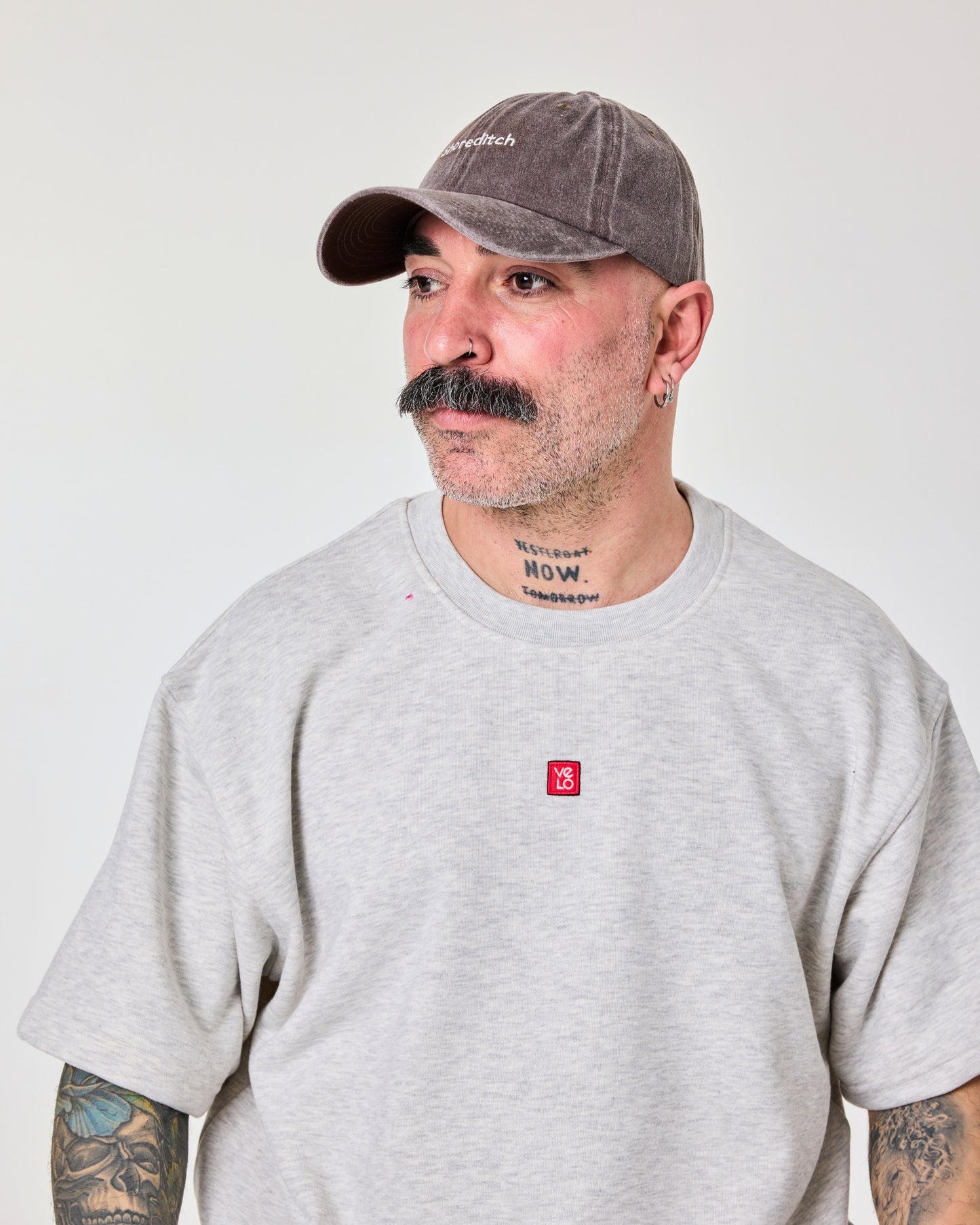 man wearing Shoreditch Brown Washed Cap Hat
