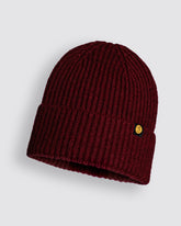 Front view of Burgundy Lux Beanie
