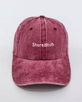 front view of Shoreditch Burgundy Washed Cap