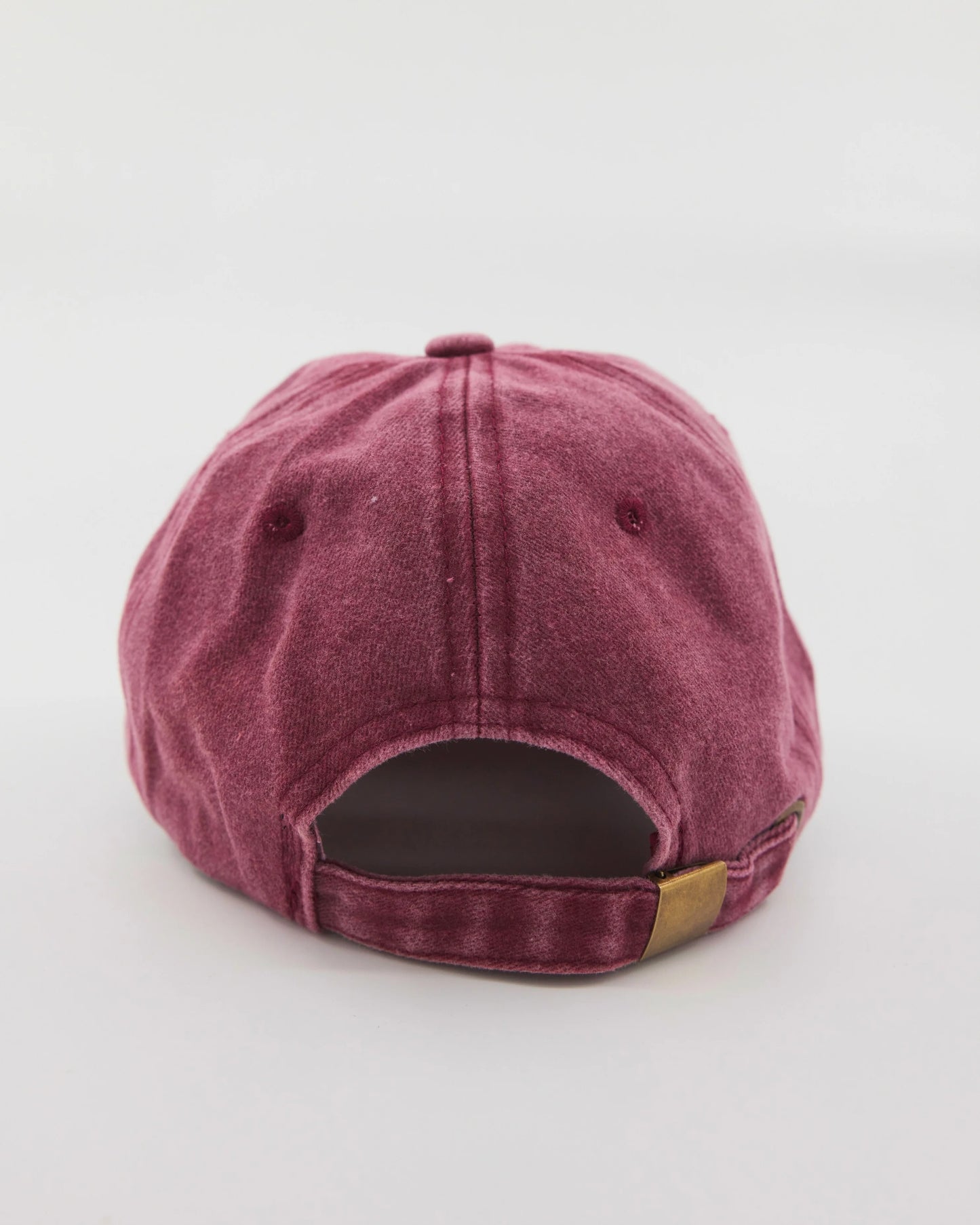 back view of Love Myself Burgundy Washed Cap