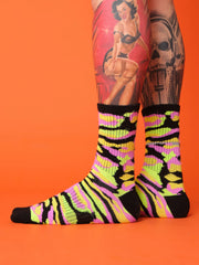 side view of camouflage socks