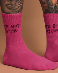 Cute But Psycho Hot Pink Socks