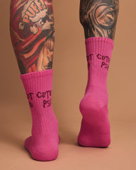 Cute But Psycho Hot Pink Socks