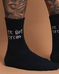 Cute But Psycho Navy Socks