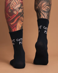 Cute But Psycho Navy Socks