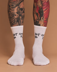 Cute But Psycho White Socks