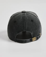 Back view of Dad Black Washed Caps
