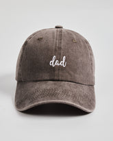 Front view of Dad Brown Washed Cap