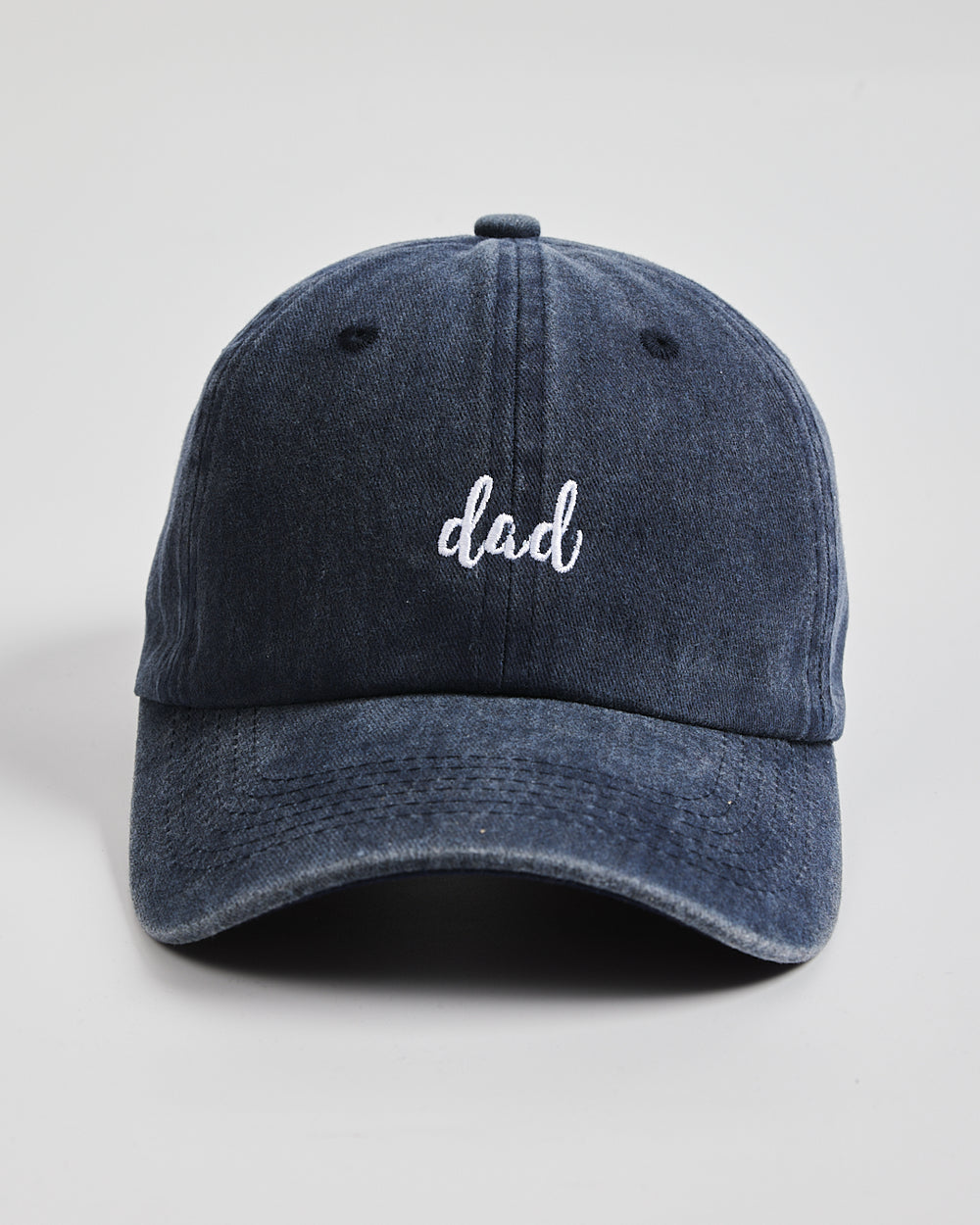 Front view of Dad Navy Washed Cap