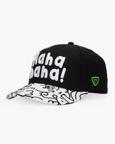 Side view of Doodle Black Baseball Cap
