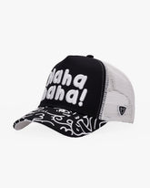 Side view of Doodle Black Trucker Hat
