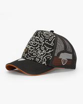 Side view of Doodle Brown Trucker Hat