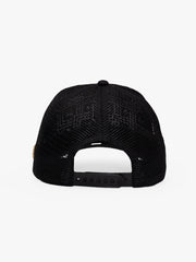 Back view of Doodle Monkey Black Baseball Cap