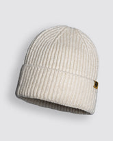 Front view of Ecru Lux Beanie