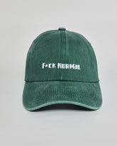 F**k Normal forest green washed cap - front view