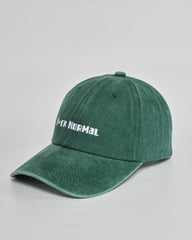 F**k Normal forest green washed cap - side view