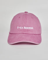 F**k Normal pink washed cap - front view