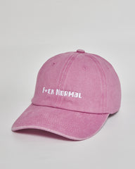 F**k Normal pink washed cap - side view