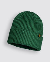 Front view of Forest Green Lux Beanie