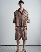 Frayed Grid Brown Set - front view