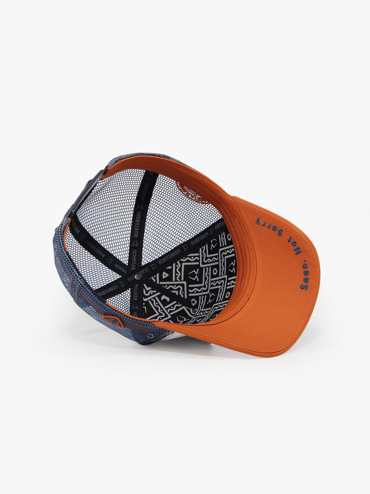 Ghosting White Trucker Hat on a white background.