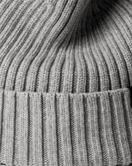 Close view of Grey Classic Beanie