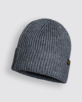 Front view of Grey Lux Beanie