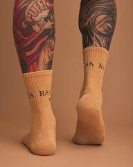 Back view of Hahaha No Beige Socks