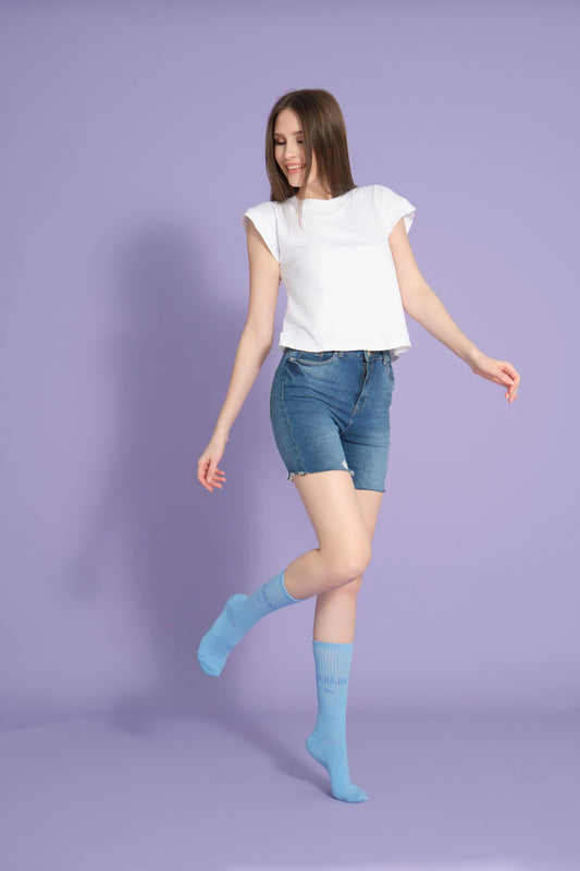 Hahaha No Light Blue Socks