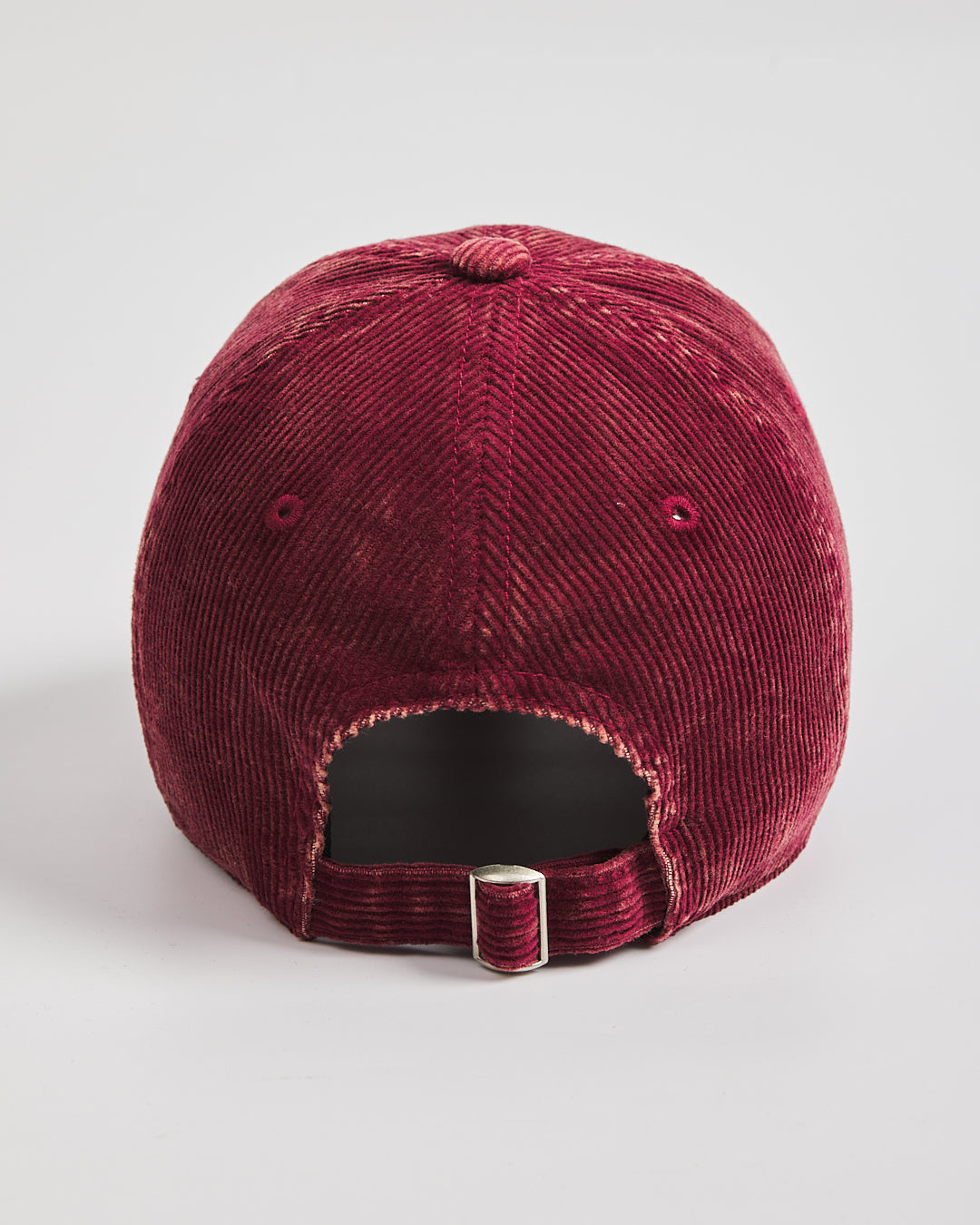 Hahaha No Red Corduroy Cap on a light gray background