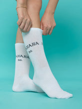 side view of hahaha no white socks