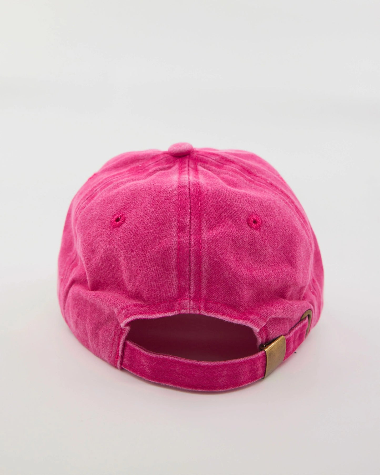 back view of Love You Bye Hot Pink Washed Cap