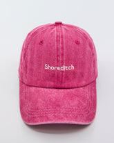 front view of Shoreditch Hot Pink Washed Cap