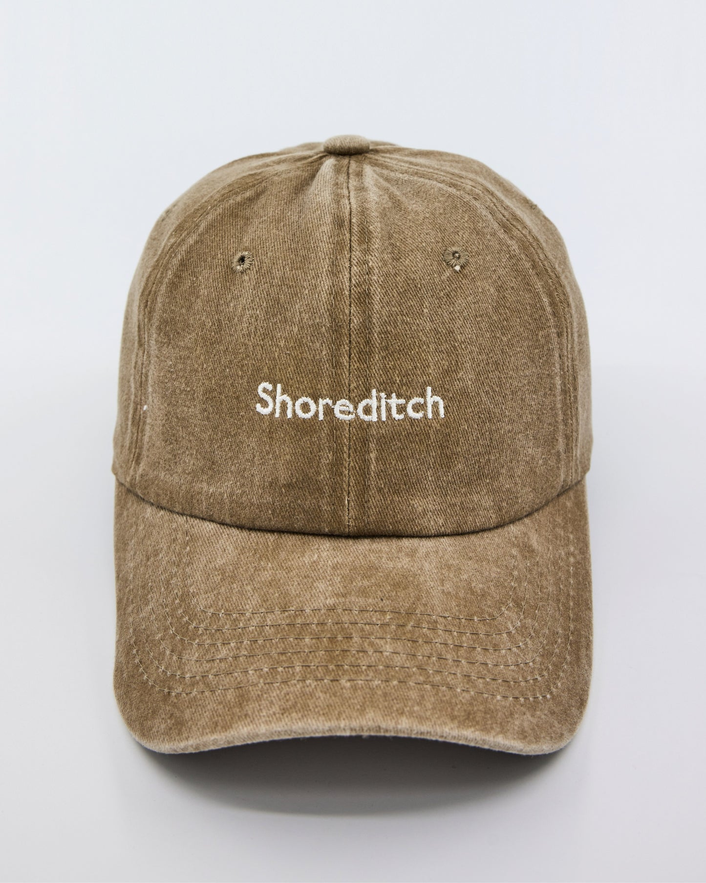 fron view of Shoreditch Khaki Washed Cap