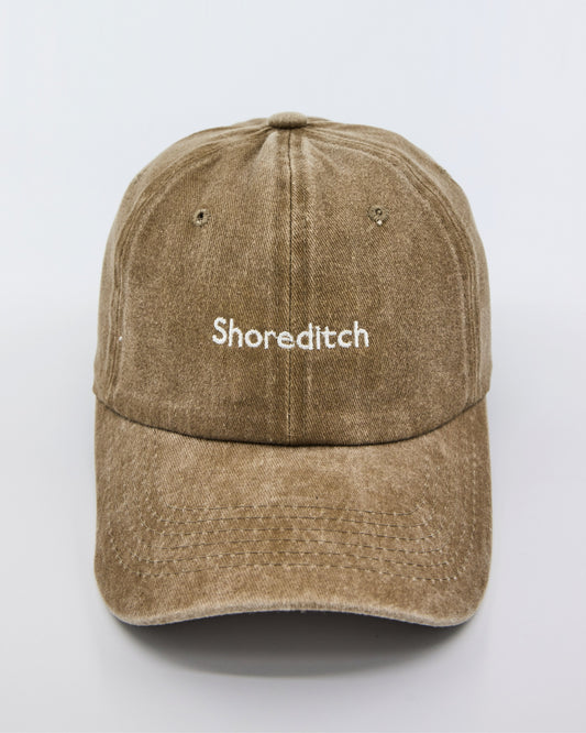 fron view of Shoreditch Khaki Washed Cap